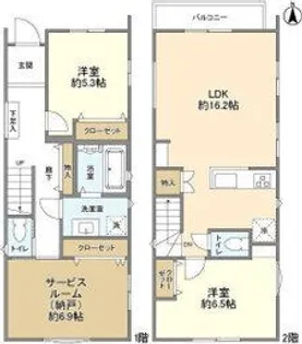 東京都八王子市子安町2【一戸建】の間取り