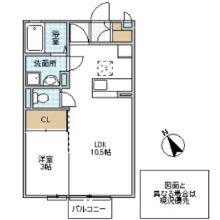 茨城県水戸市東原2【アパート】の間取り