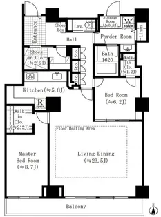 恵比寿ガーデンテラス弐番館【3階】の間取り