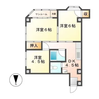 ウエストバレイハイツ【3階】の間取り