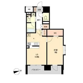 レジディア榴岡 イースト棟【4階】の間取り