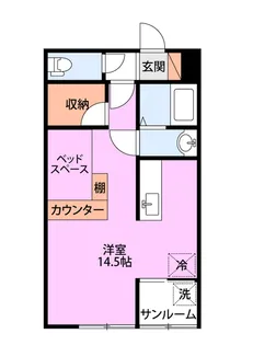 新築学生アパート【2階】の間取り