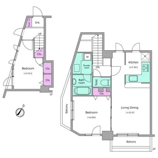 レジディア三軒茶屋II【7階】の間取り