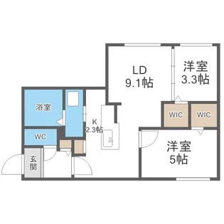 RITZ GRANDE 八軒【3階】の間取り