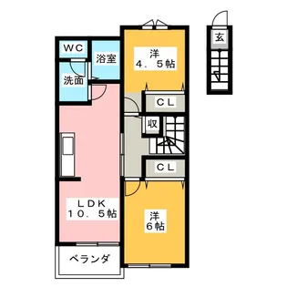メゾン・ド・シエル【2階】の間取り