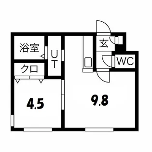 ING南8条【4階】の間取り