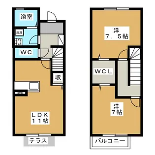 WILL VILLAGE A【1階】の間取り