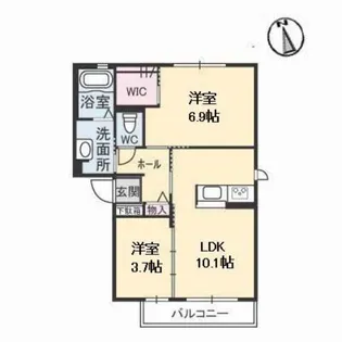 グロリアス【2階】の間取り