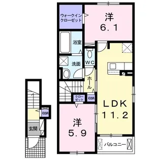 ストーンズ三次yu III【2階】の間取り