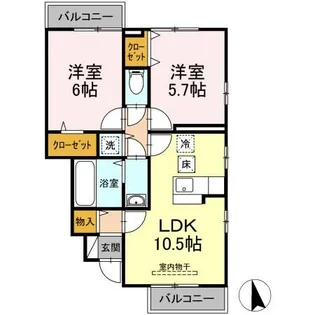 ヴィラーレ II【1階】の間取り