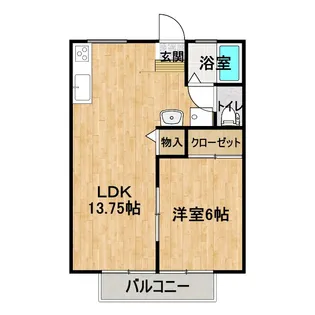 サンシティ西割B棟【2階】の間取り