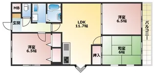 レア・シャトーシンワ【1階】の間取り