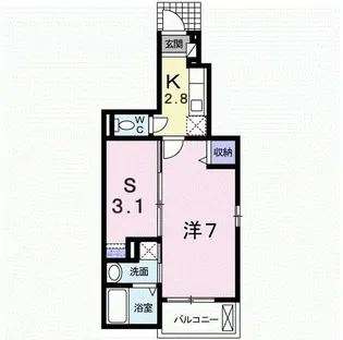 ヴィラ 池之内【1階】の間取り