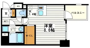 プレサンス上町台リベルテ【7階】の間取り