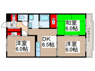 ロイヤル谷津【3階】の間取り