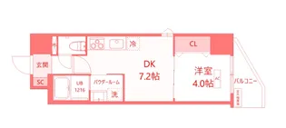 K.Curacion(ケークラシオン)【8階】の間取り