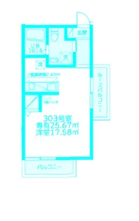 モンステラ渡田【3階】の間取り