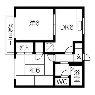 リバーサイド大竹 A【1階】の間取り