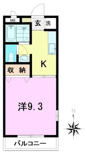 エクセレント上並榎 B棟【1階】の間取り