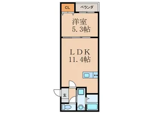 BRAVE BASE行橋【1階】の間取り