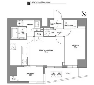 BPRレジデンス田端【7階】の間取り