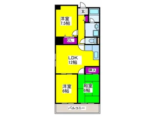 レグルス堺東【4階】の間取り