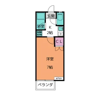 スカイハイツ【2階】の間取り
