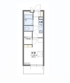 レオパレスグリーンサイト A棟【1階】の間取り