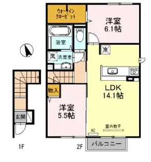 サニーコートM【2階】の間取り