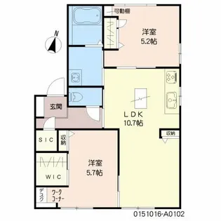 Mレーペン A棟【1階】の間取り