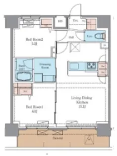 LUXENA+PAWS南行徳【8階】の間取り