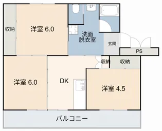 ビレッジハウス大府2号棟【2階】の間取り
