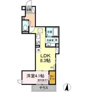 ルミエール【1階】の間取り