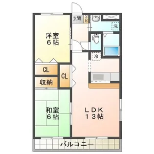 グリーンヒルズ【2階】の間取り