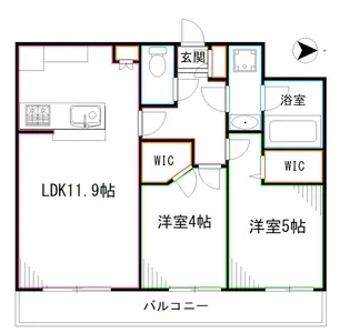 フレンシア下井草【2階】の間取り