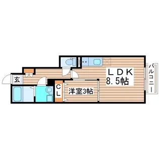 サムズアップII【1階】の間取り