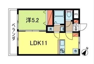 メゾンセンマン【1階】の間取り