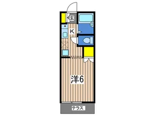 グランデュール大山【1階】の間取り