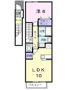スティブル備後B【2階】の間取り