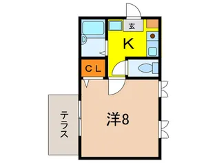 聚楽荘B棟【1階】の間取り