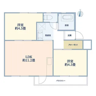 笹山団地壱〇七棟【4階】の間取り