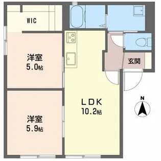 Sugar Garden A【1階】の間取り