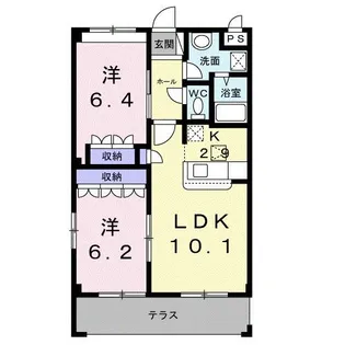 エミールシャラン【1階】の間取り