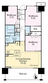 クレヴィア南砂【4階】の間取り