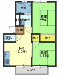 サンシティ米田B【2階】の間取り