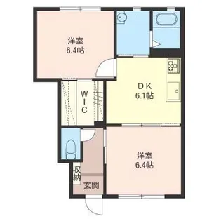 プラムグローブB【1階】の間取り