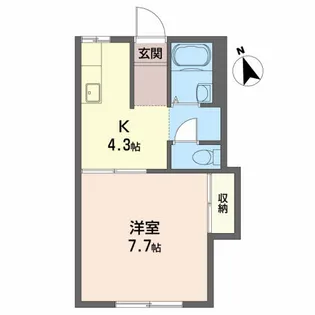 ベル・シャンブル【1階】の間取り