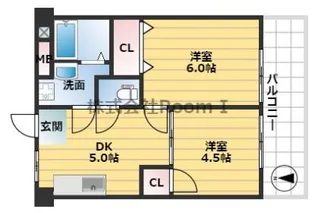 ヴィラ真田山【5階】の間取り