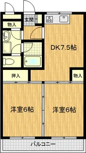 メゾンデューク【1階】の間取り
