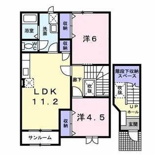 リバーサイド・コート【2階】の間取り